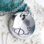 The Allie Necklace - Domed Personalized Cremation Necklace