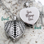 The Scarlet Necklace - Personalized Angel Wing Urn Necklace