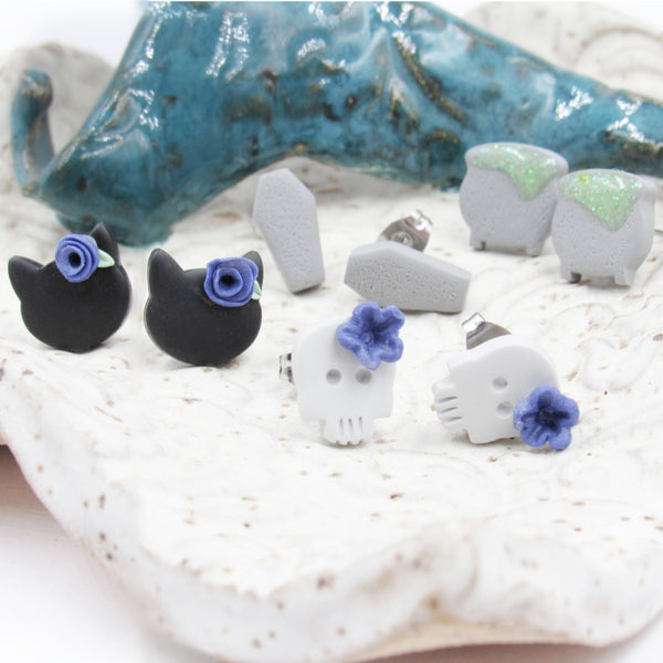 The Spooky Set - Polymer Clay Studs