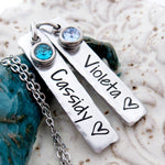 The Taylor Necklace - Personalized Name Necklace with Birthstones
