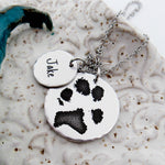The Paw Print Necklace - Your Pet's Actual Paw or Nose Print Necklace